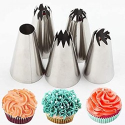 5Pcs Set Leaves Nozzles Stainless Steel Icing Piping Nozzles Tips Pastry Tips For Fondant Cake Baking Decorating Tools 