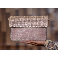 Stylish and unique cross body fancy clutch with long chain