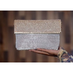 Stylish and unique cross body fancy clutch with long chain