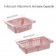 4 pieces ajustable fridge storage basket