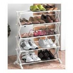 5 shelf portable shoe rack holds upto 15 pairs 