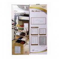 5 shelf portable shoe rack holds upto 15 pairs 