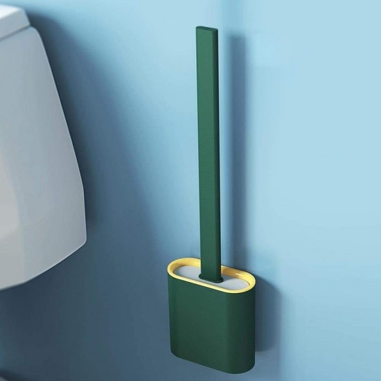 flexible silicone toilet brush wall mounted
