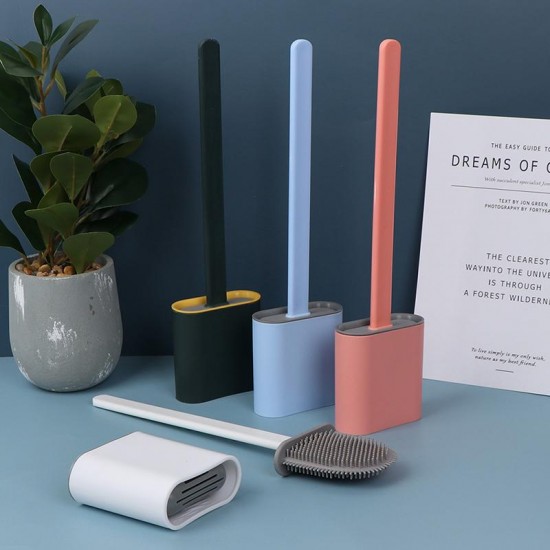 flexible silicone toilet brush wall mounted