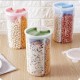 3 in 1 transparent  air tight  container with 3 partitions