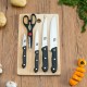 5 piece knife set with cutting board