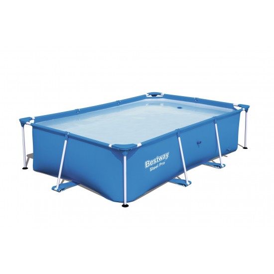 Bestway 56403 2.21mx1.5mx43cm rectangular steel frame swimming pool